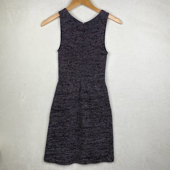 Madewell Terrace Dress Maroon Marled Tweed Knit Fit and Flare Dress-XS - Picture 2 of 4